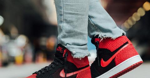 First Look At The Air Jordan 1 Flyknit 'Banned'