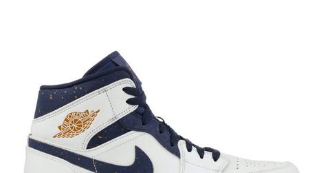 Jordan Drops Air Jordan 1 Mid 'Jeter' Obsidian White Sneakers