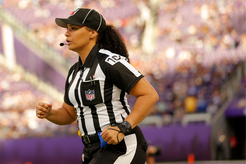 NFL hires Maia Chaka as 1st Black female on-field official - ABC News