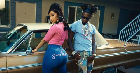Cardi B and Offset on set of their "Jealousy" music video