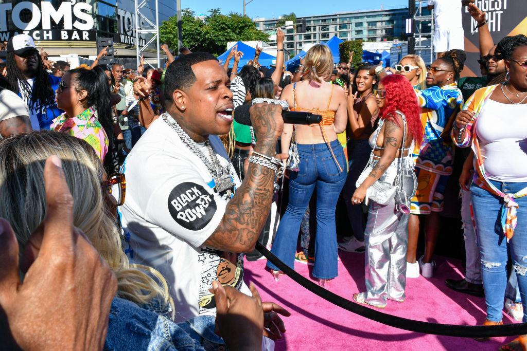  Finesse2Tymes preforms during the BET Awards 2023 Pre-Show at Microsoft Theater in Los Angeles, California. 