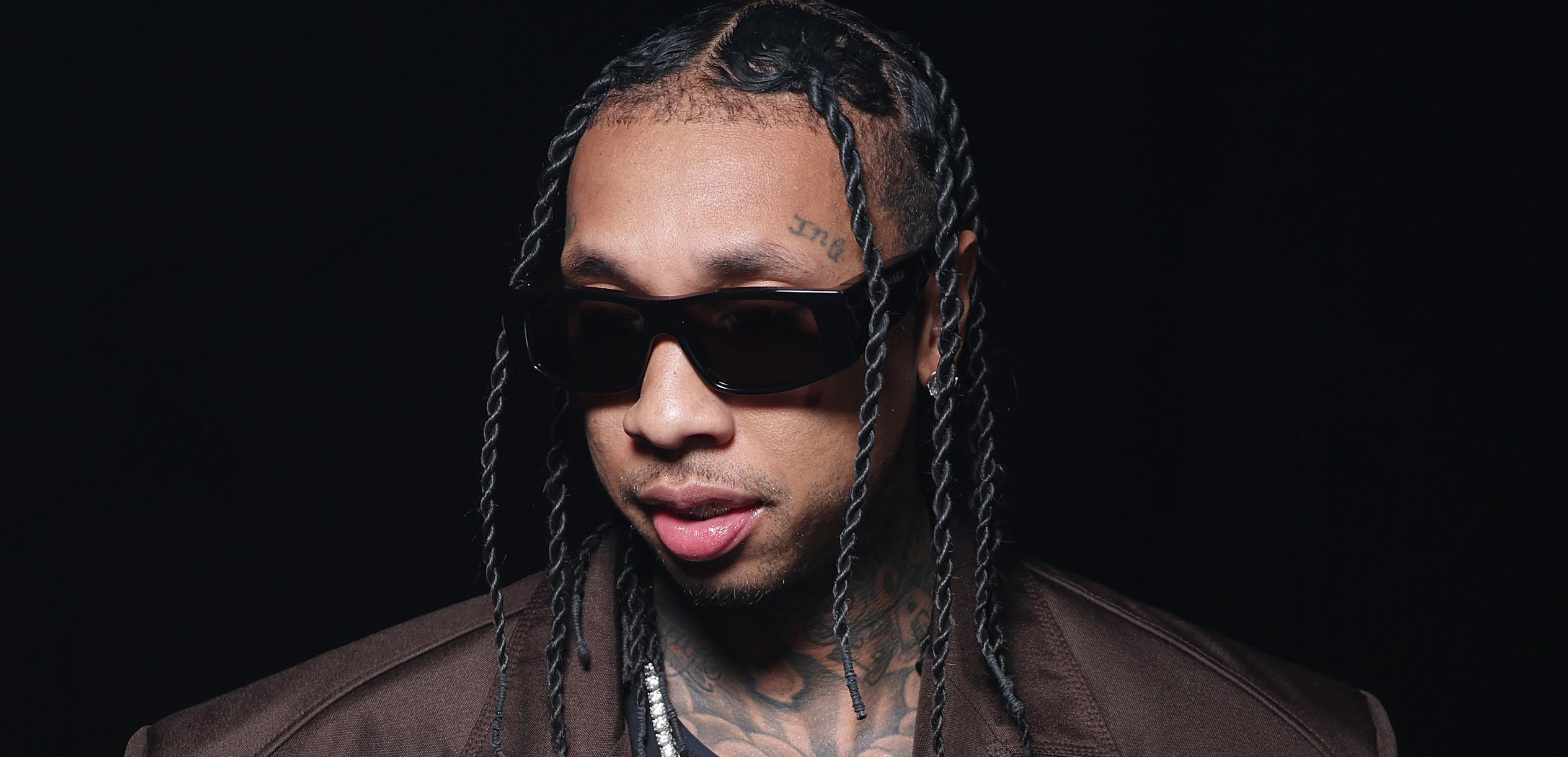 tyga attends the mugler womenswear fallwinter