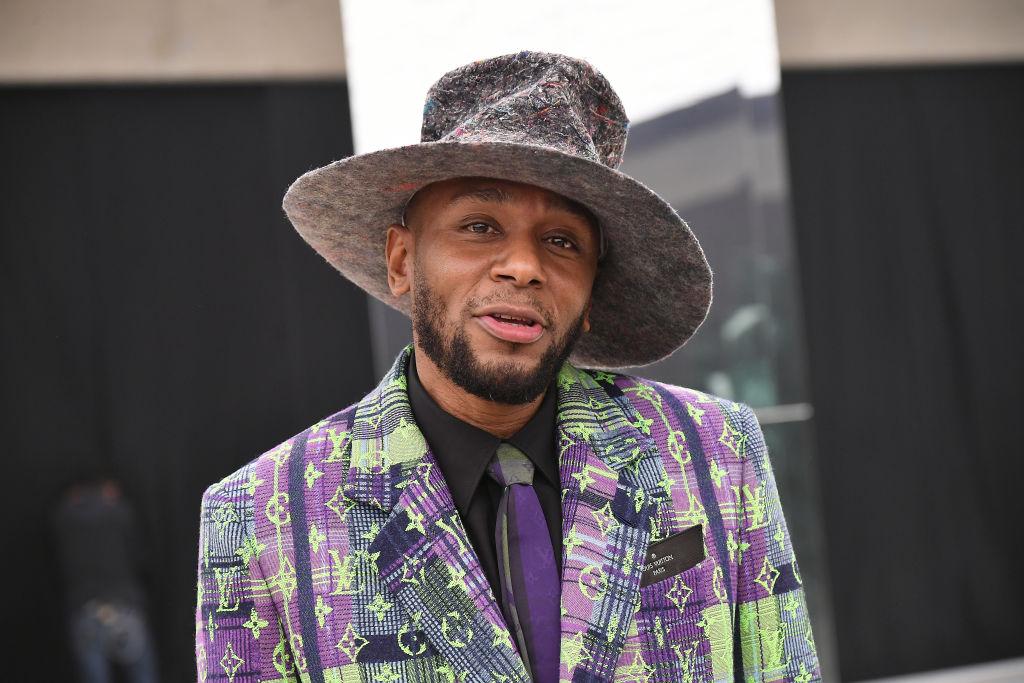 Yasiin Bey pose during the Louis Vuitton Menswear Fall/Winter 2021-2022 show as part of Paris Fashion Week 