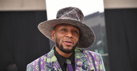 Yasiin Bey pose during the Louis Vuitton Menswear Fall/Winter 2021-2022 show as part of Paris Fashion Week