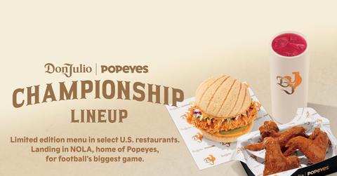 credit tequila don julio x popeyes introducing the new popeyes x tequila don julio reposado flavored concha chicken sandwich