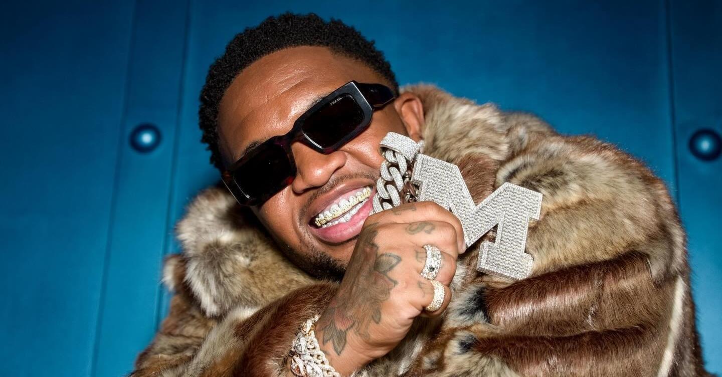 dj mustard diamond chain fur coat