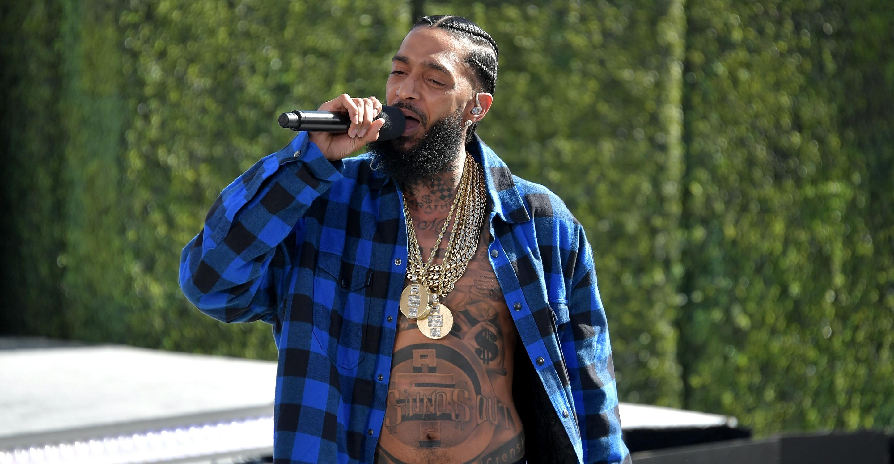 nipsey hussle performs onstage at live red ready