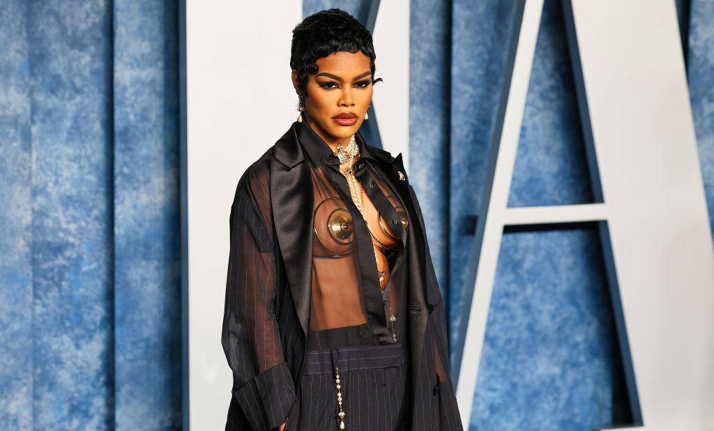 Teyana Taylor attends the 2023 Vanity Fair Oscar Party 