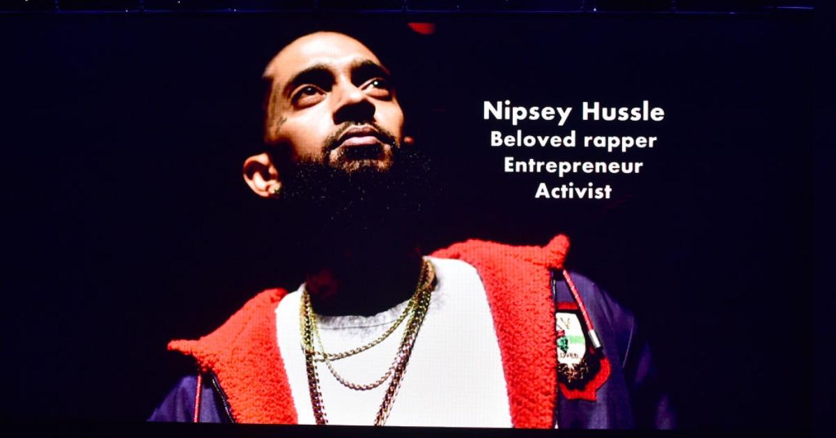 Nipsey Hussle is honored during the In Memoriam onstage during the 51st NAACP Image Awards, Presented by BET, at Pasadena Civic Auditorium on February 22, 2020 in Pasadena, California.