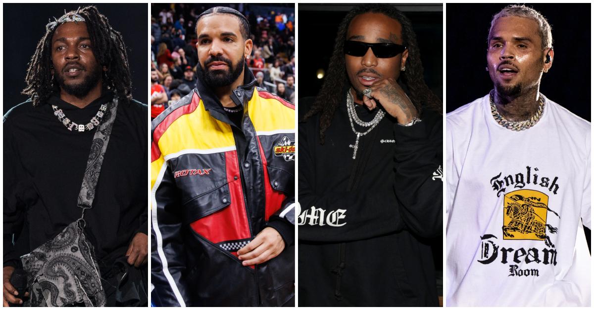 kendrick lamar, drake, quavo, and chris brown