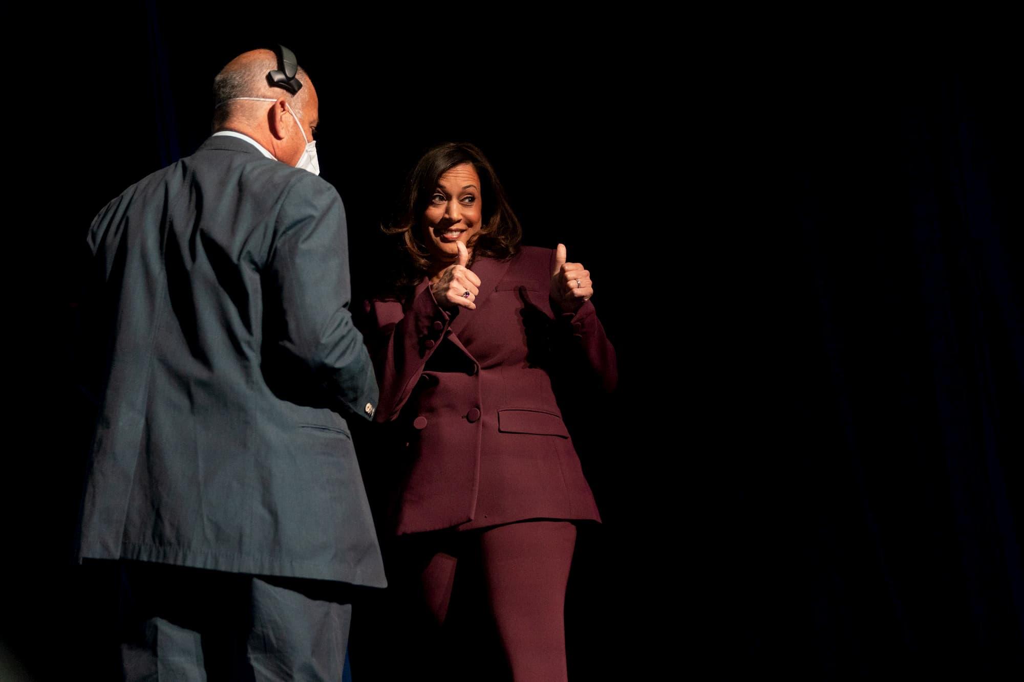 wp content/uploads///Senator Kamala Harris on Stage at the DNC August x Lawrence Jackson