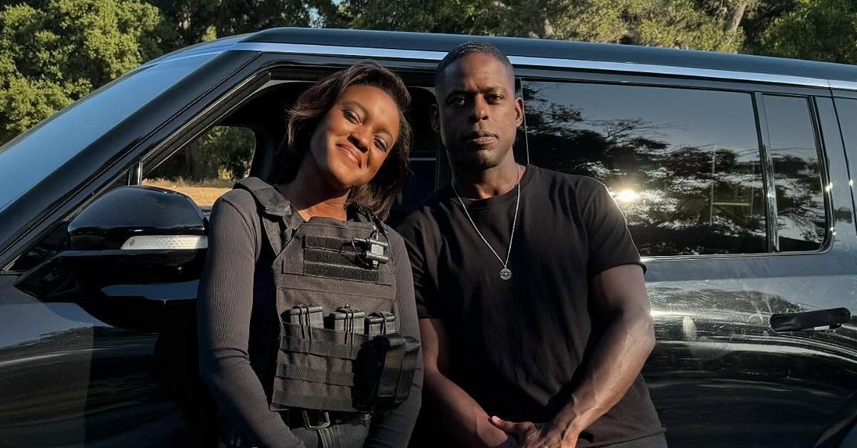 Sterling K. Brown and Krys Marshall on set of 'Paradise'