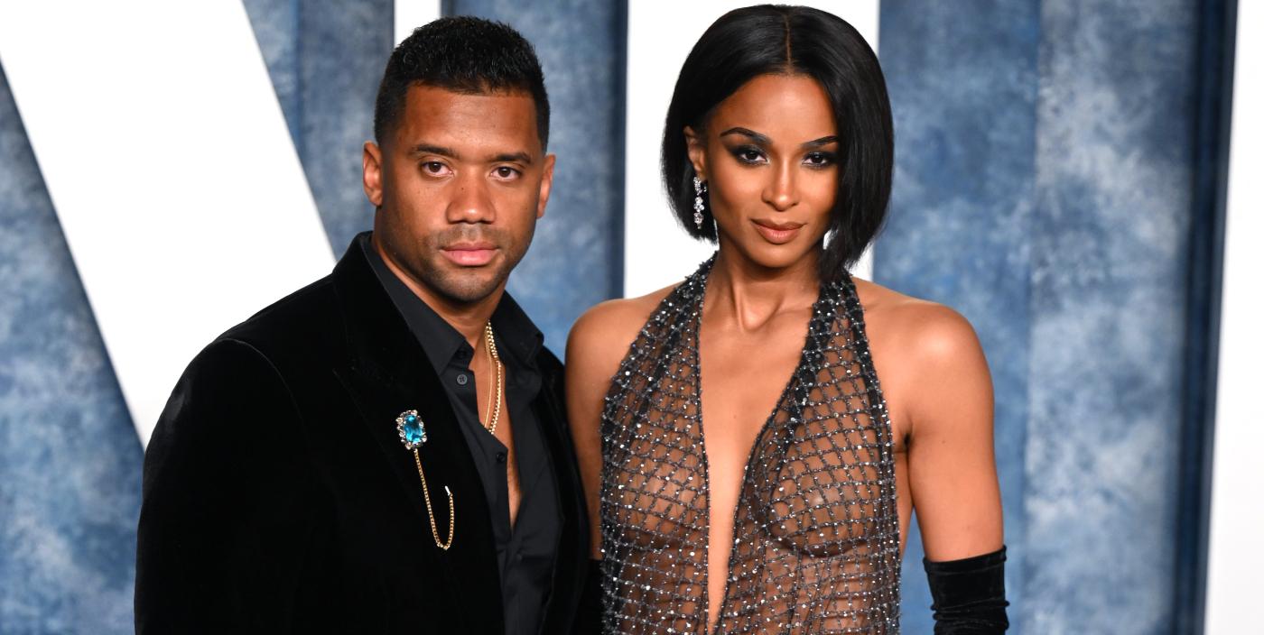 russell wilson l and ciara attends the  vanity fair oscar party