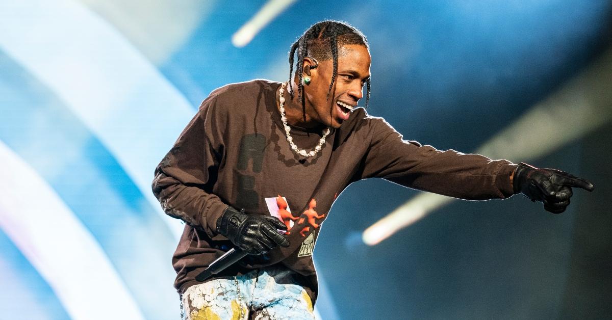  Travis Scott performs during 2021 Astroworld Festival at NRG Park on November 05, 2021 in Houston, Texas. 