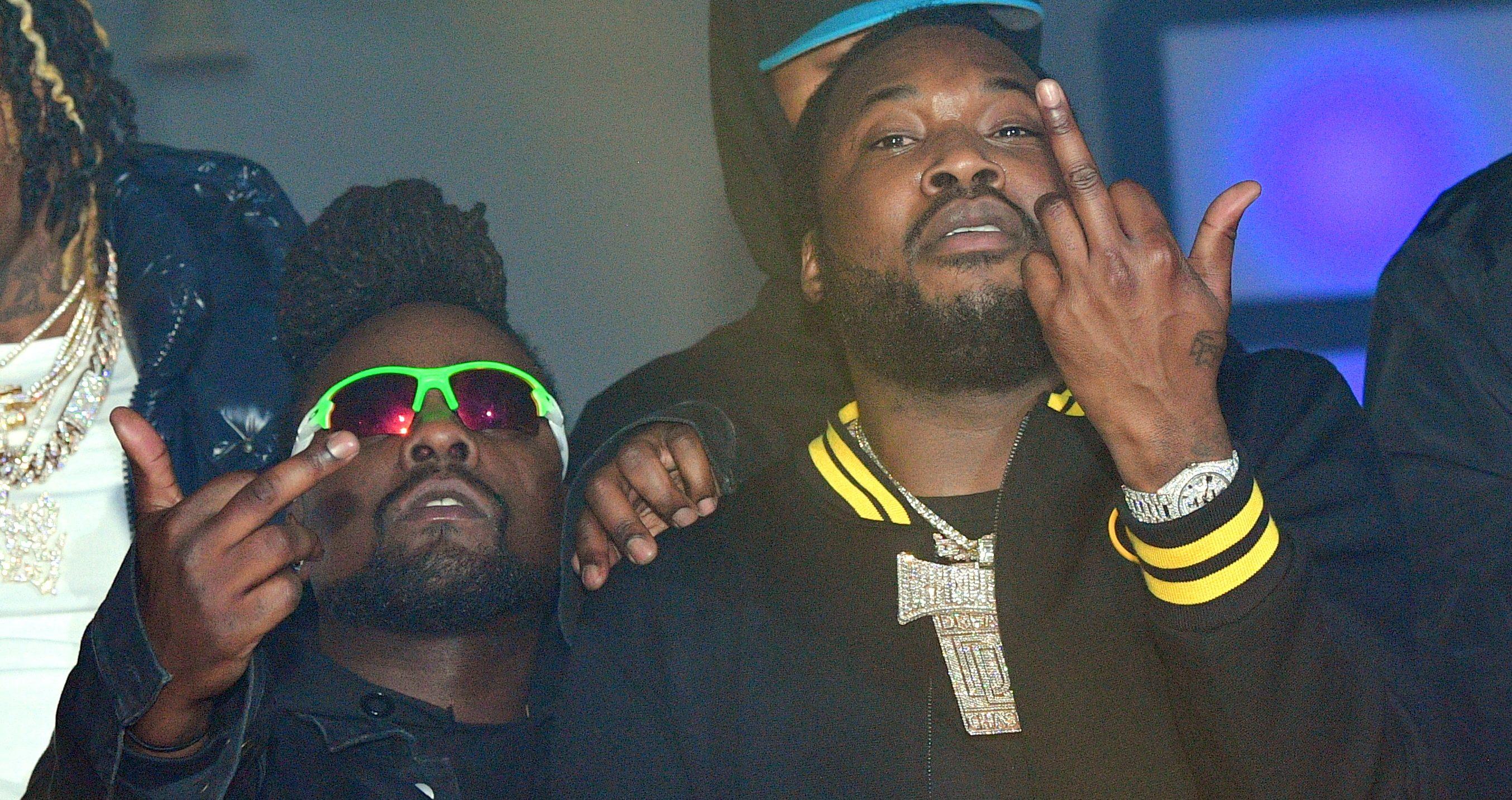 wale and meek mill attend meek mill championships album release