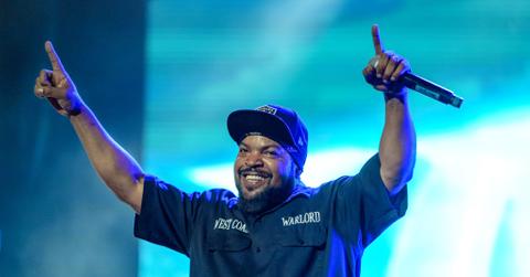 Still shot of Ice Cube performing