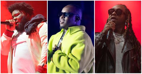 Rapper Rod Wave performs onstage during "The Beautiful Mind Tour"; Blxst performs onstage at The Kia Forum;