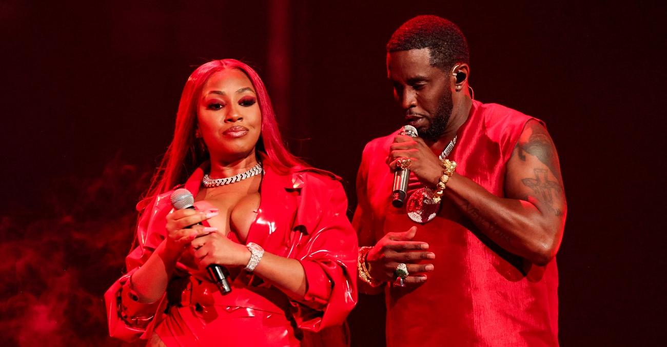 yung miami and diddy perform onstage at the  mtv video music awards