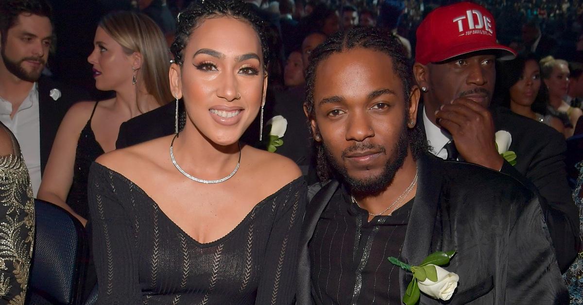 Whitney Alford and recording artist Kendrick Lamar attend the 60th Annual GRAMMY Awards