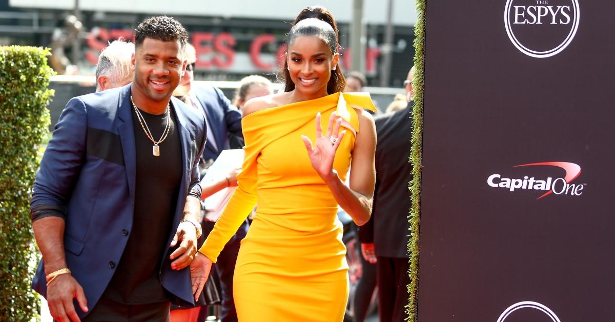 Russell Wilson (L) and Ciara attend the 2018 ESPYS at Microsoft Theater in Los Angeles, California.