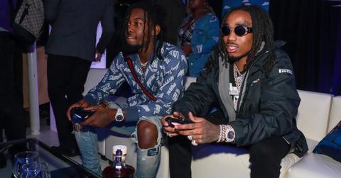 Offest (L) and Quavo play XBOX at the H.O.M.E. by Martell event.