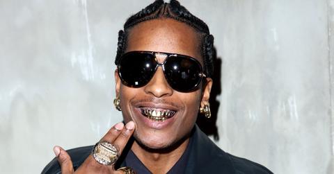 A$AP Rocky attends the Bottega Veneta fashion show during the Milan Fashion Week