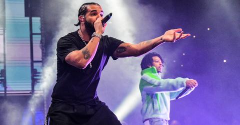 Drake and 21 Savage perform onstage during "Lil Baby & Friends Birthday Celebration Concert.