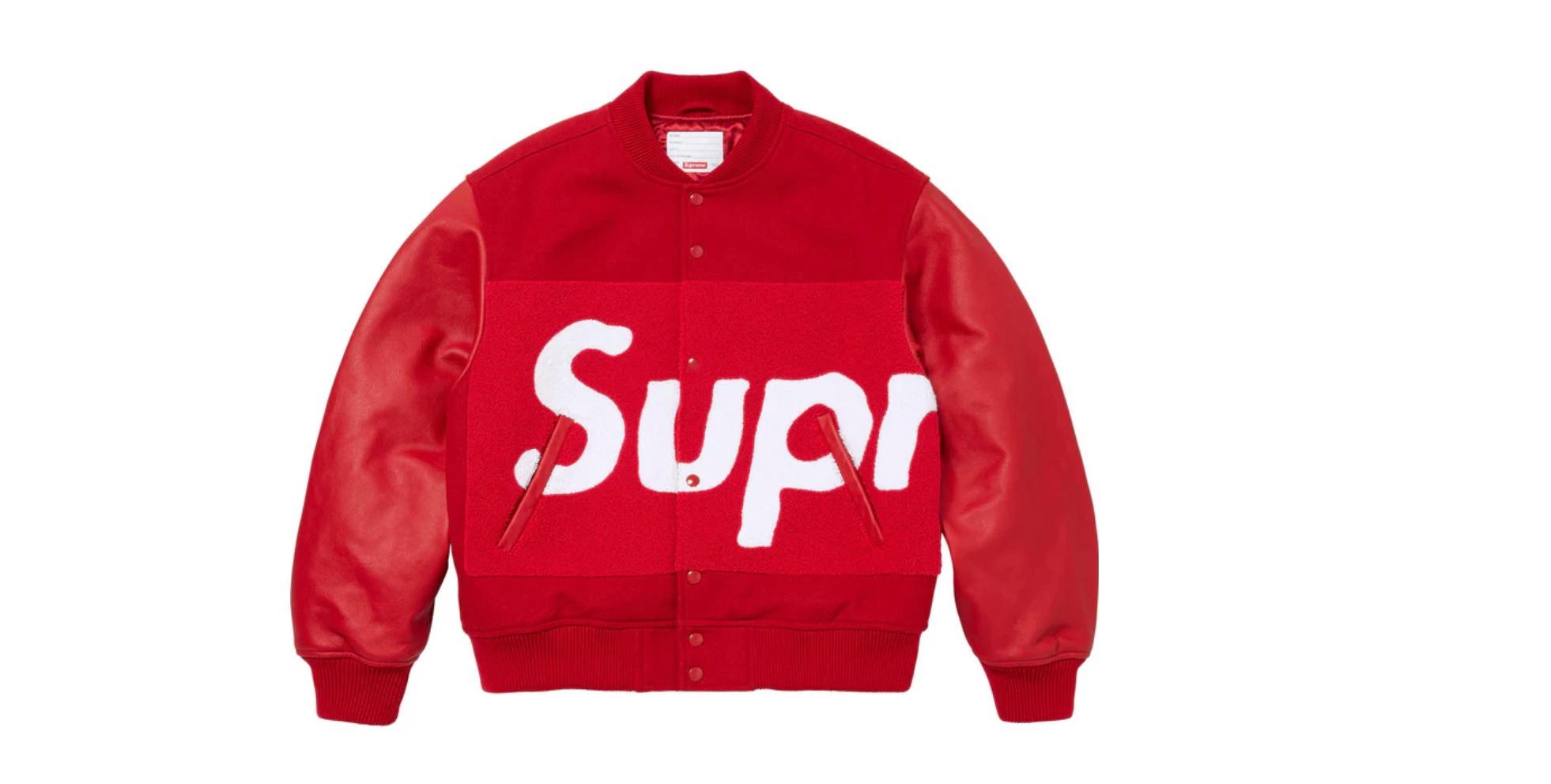 supreme varsity jacket