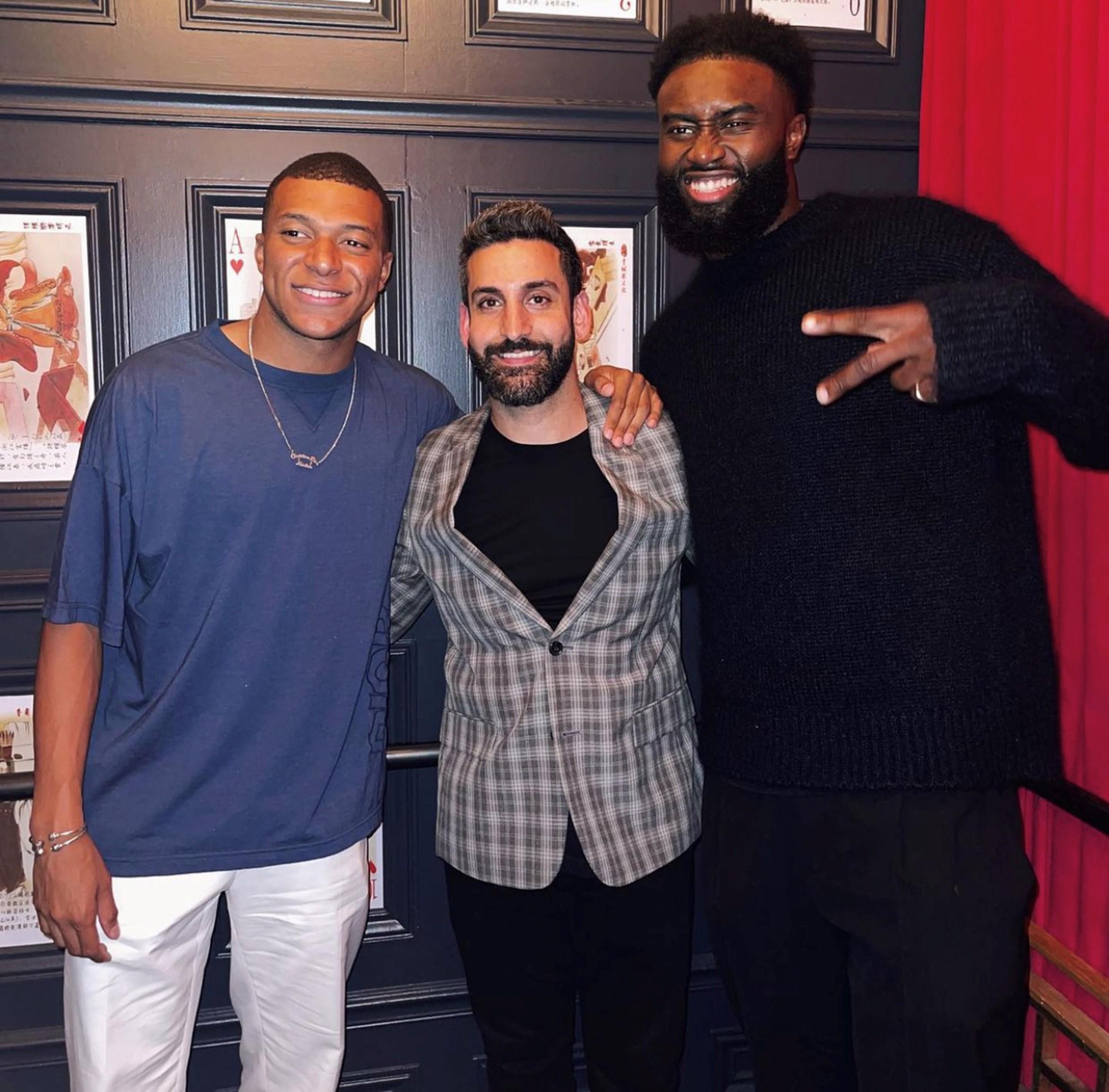 jaylen brown and kylian mbappe with dara