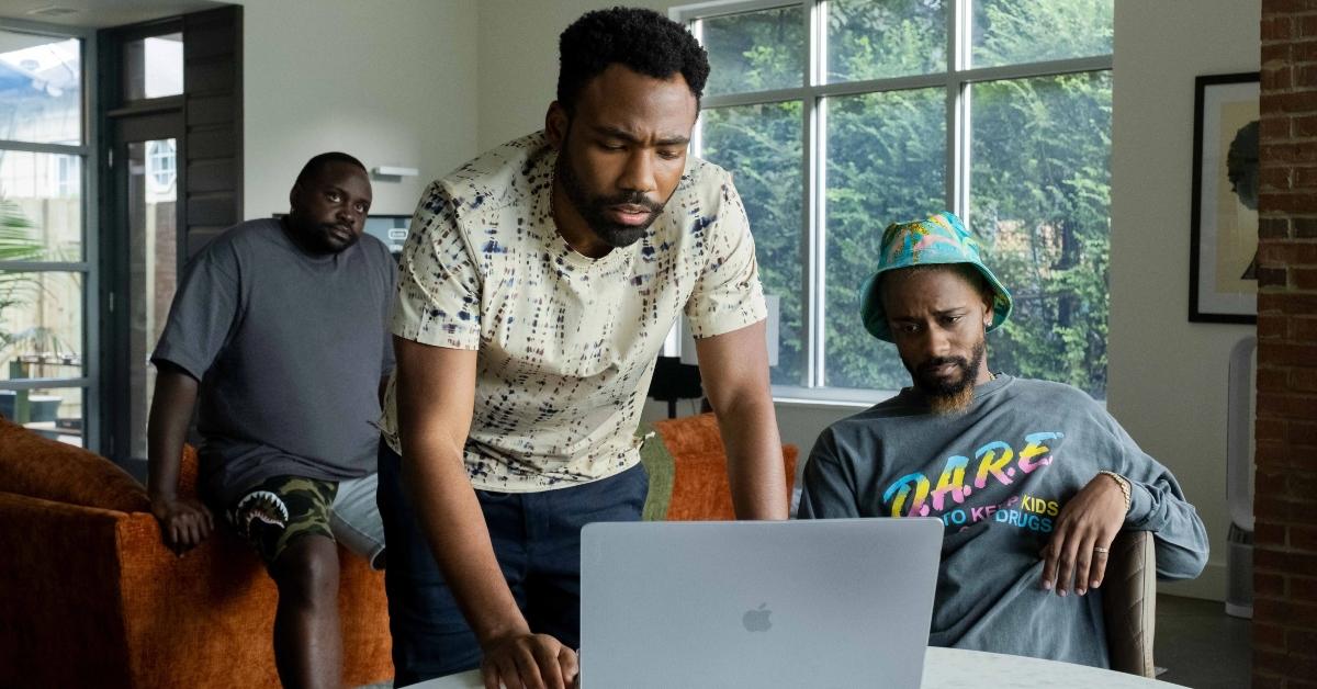 Brian Tyree Henry, Donald Glover, and Lakeith Stanfield in 'Atlanta'