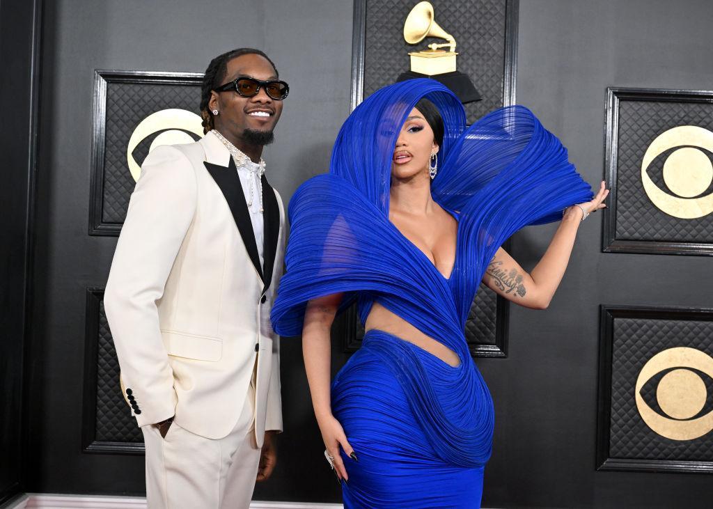 Offset and Cardi B attend the 65th GRAMMY Awards at Crypto.com Arena.