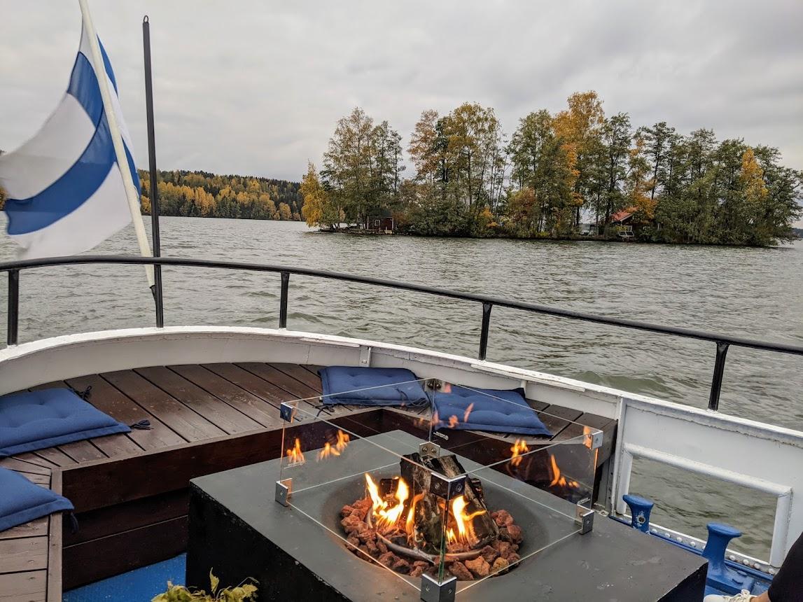 wp content/uploads///Fireplace on MS Happy Days boat