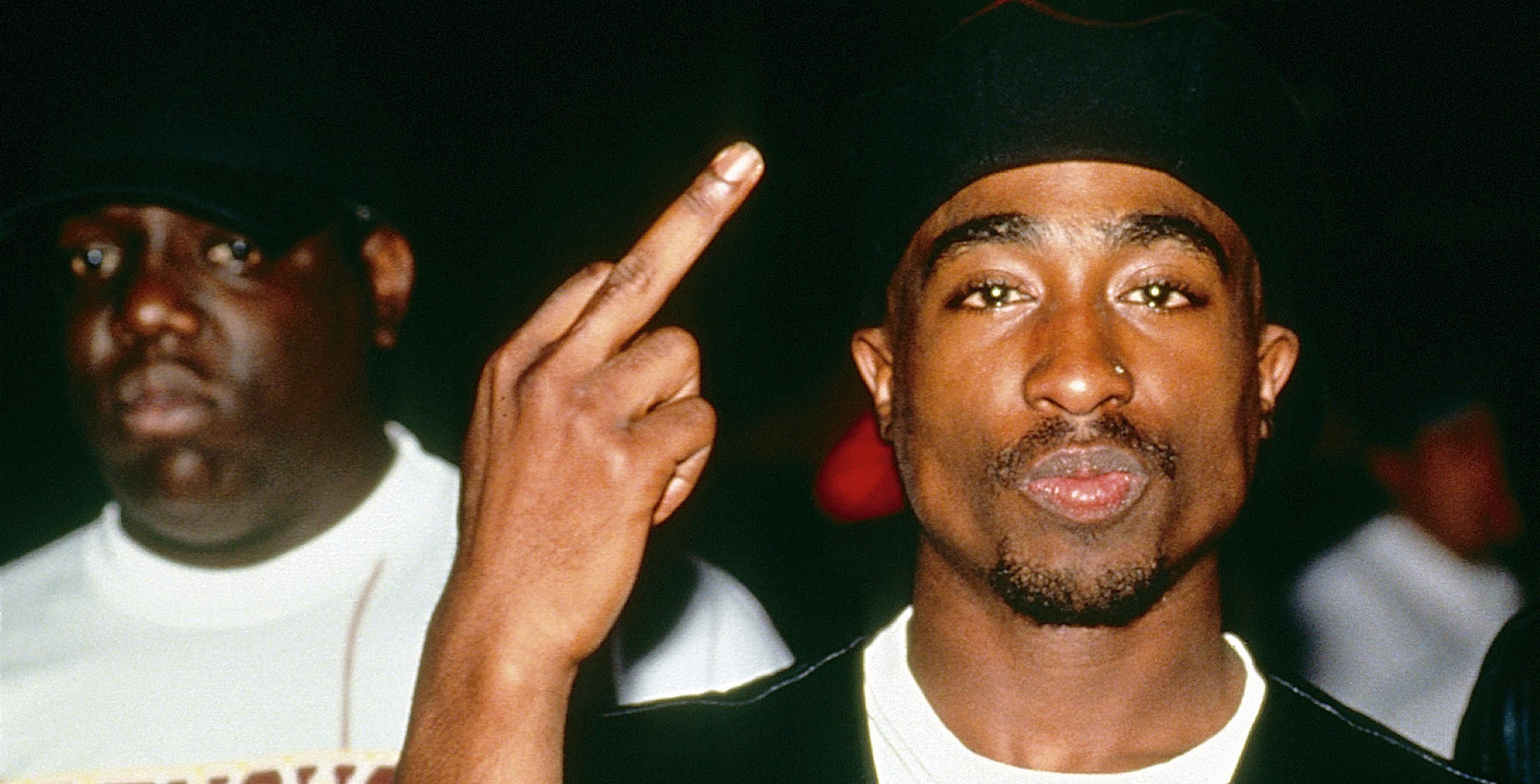 rappers the notorious big tupac shakur and redman backstage at a tupac shakur performance at club a