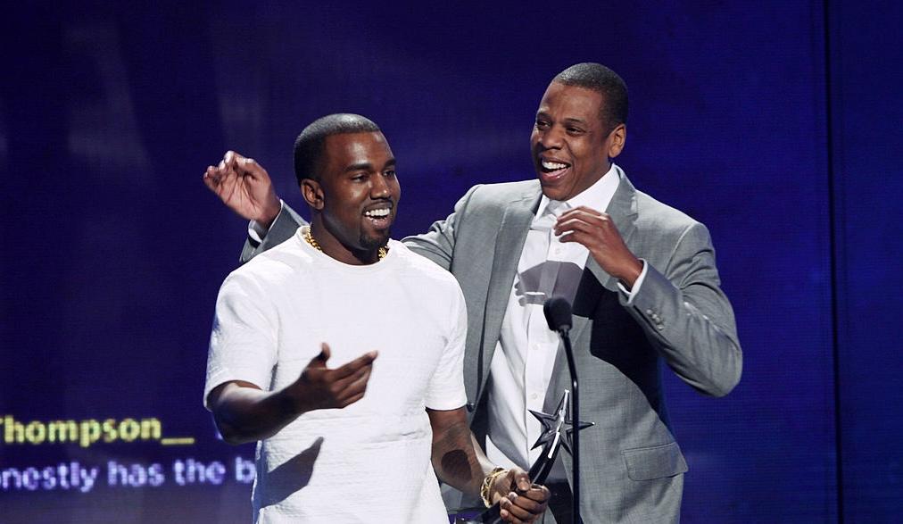 Kanye West and Jay-Z attend the BET Awards at The Shrine Auditorium