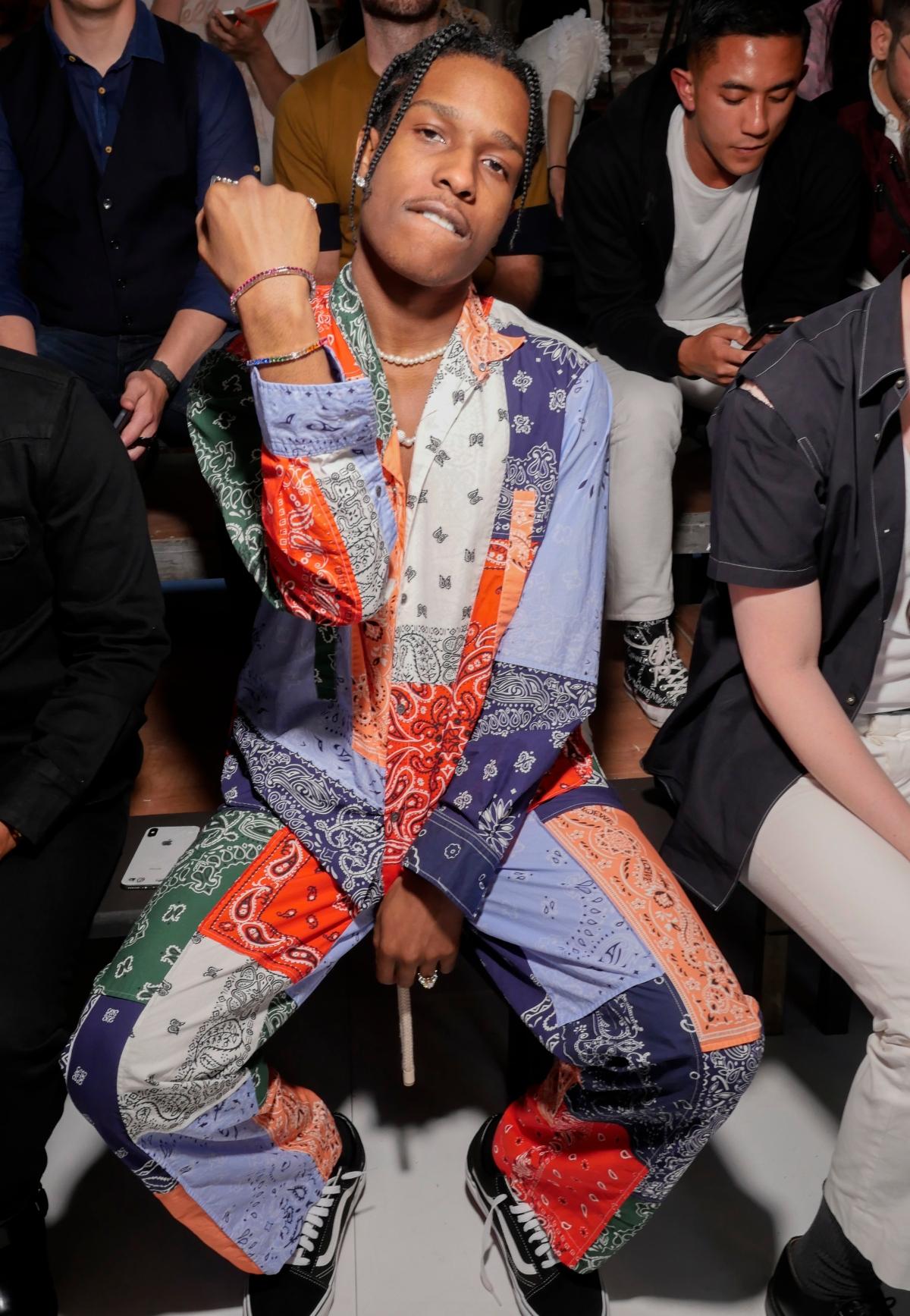  ASAP ROCKY front row at Dries Van Noten during Paris Fashion Week Mens Spring/Summer 2019 in Paris, France. 