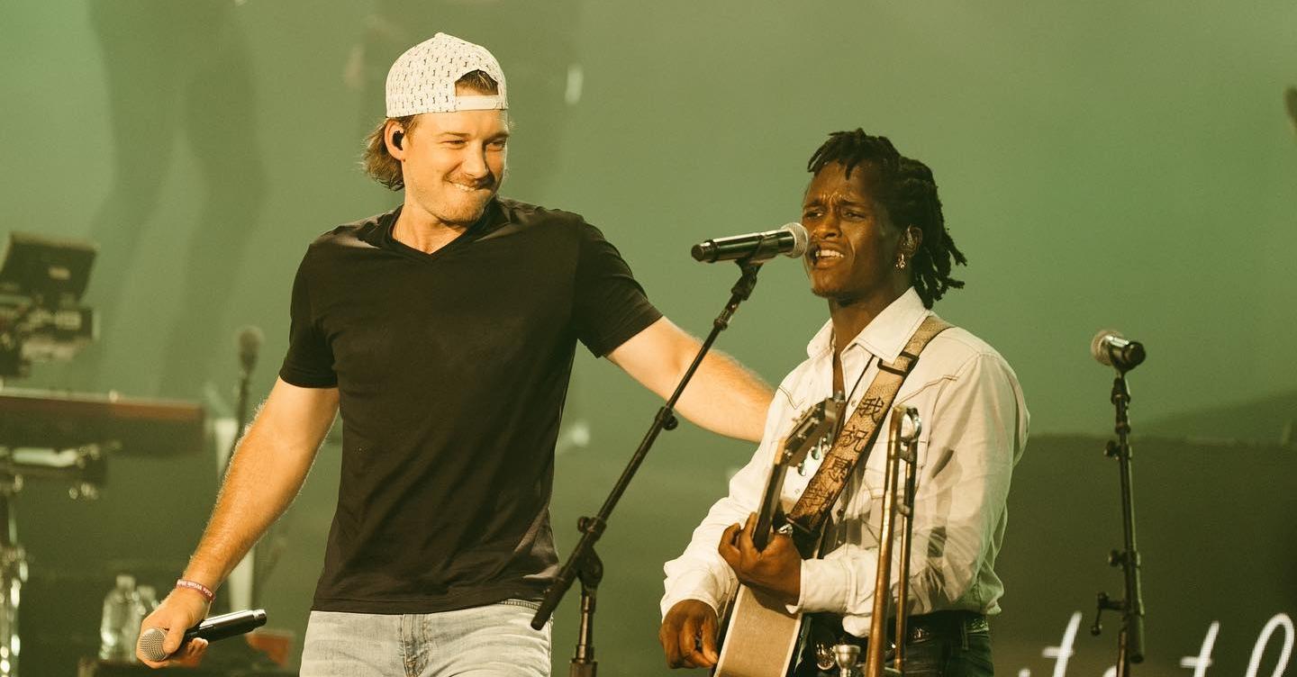 Morgan Wallen and Maurice the Music perform on stage on tour in Atlanta.