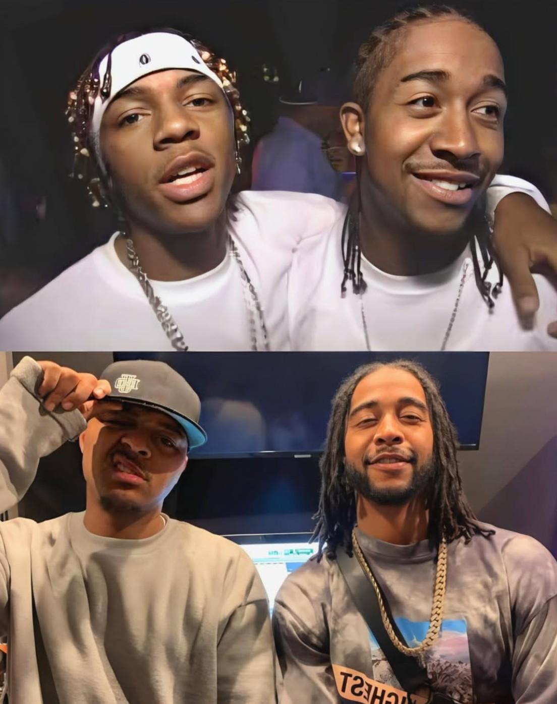 Then vs. now photo of Bow Wow and Omarion. 