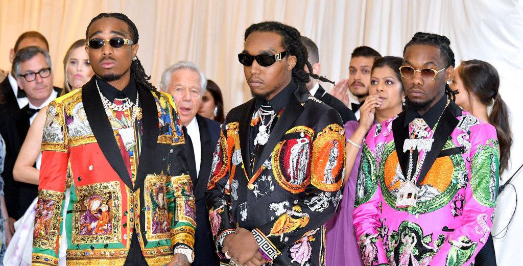 Still shot of The Migos at The Met Gala