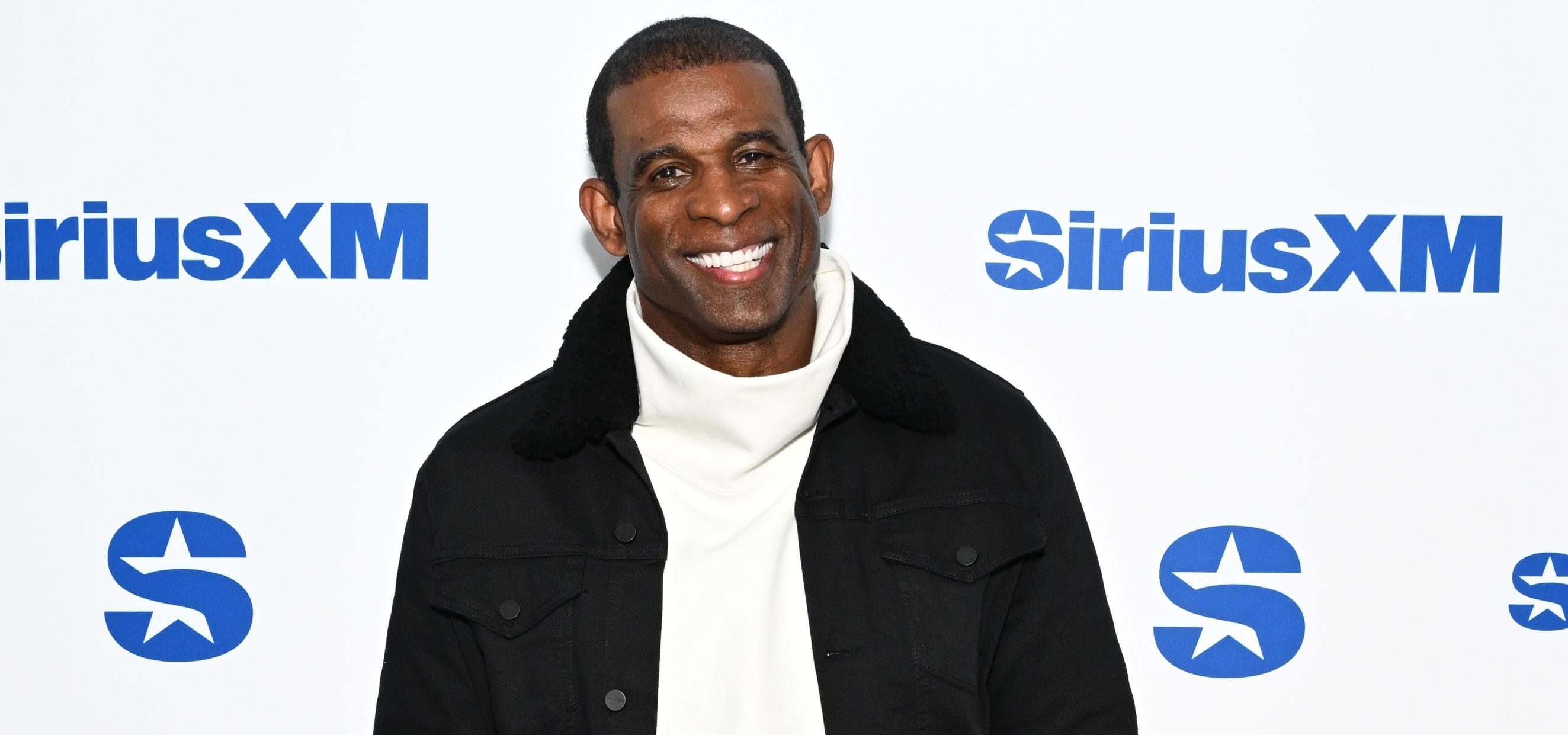 deion sanders visits siriusxm studio