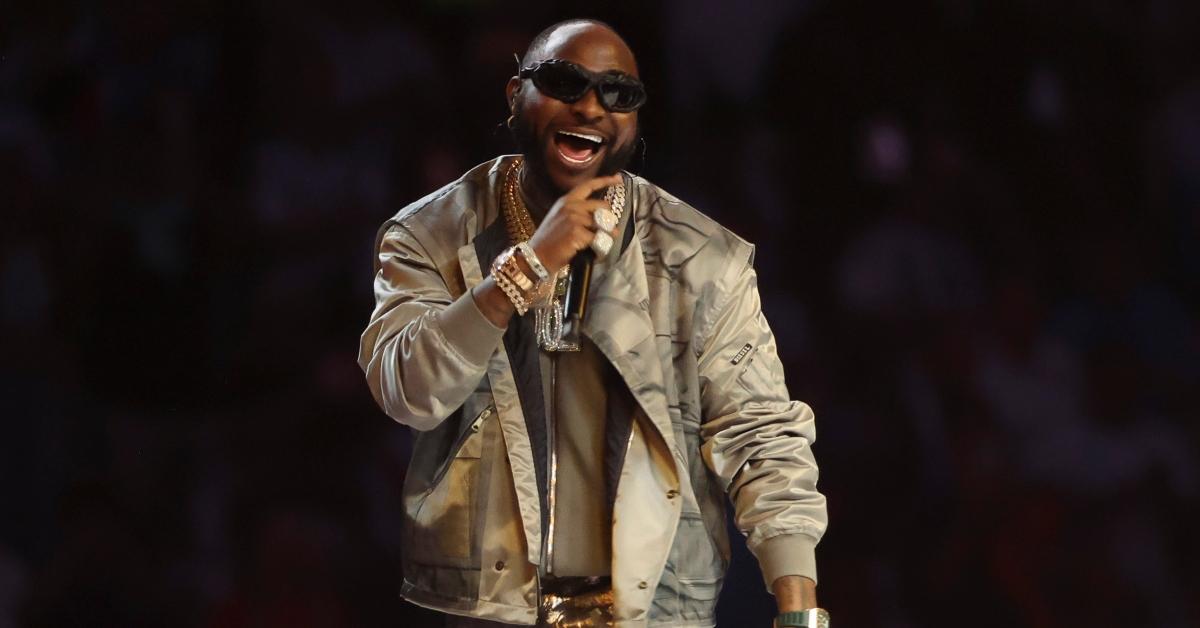 Davido performs during a show prior to the FIFA World Cup Qatar 2022 Final match between Argentina and France at Lusail Stadium on December 18, 2022 in Lusail City, Qatar. 