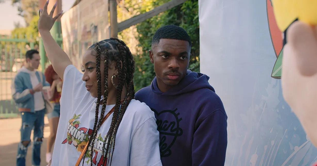 Vince Staples and Andrea Ellsworth in Season 1 of 'The Vince Staples Show.'