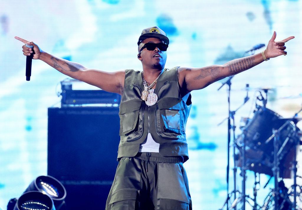 Nas performs onstage during ''Hip Hop 50 Live'' at Yankee Stadium 