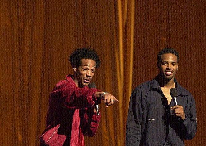 Marlon Wayans and Shawn Wayans during MTV VMA 2000 Rehearsal 