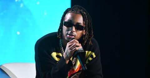 Rapper DDG speaks onstage during the 2022 Revolt Summit at 787 Windsor on September 25, 2022 in Atlanta, Georgia.