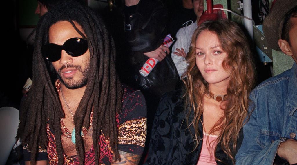 lenny kravitz and vanessa paradis attend the jean paul gaultier ready to wear springsummer  sho