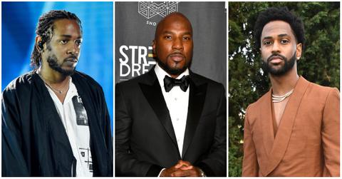 Kendrick Lamar performs onstage during the 60th Annual GRAMMY Awards at Madison Square Garden; Jeezy attend his 2019 Inaugural SnoBall A Black Tie Affair; Big Sean attends 2020 Roc Nation THE BRUNCH