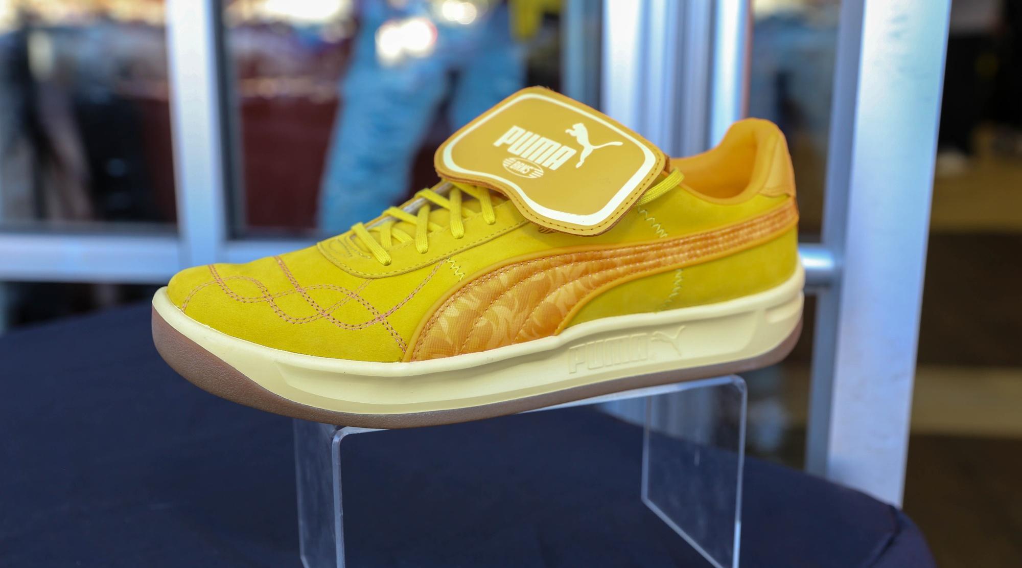 puma sneaker on display