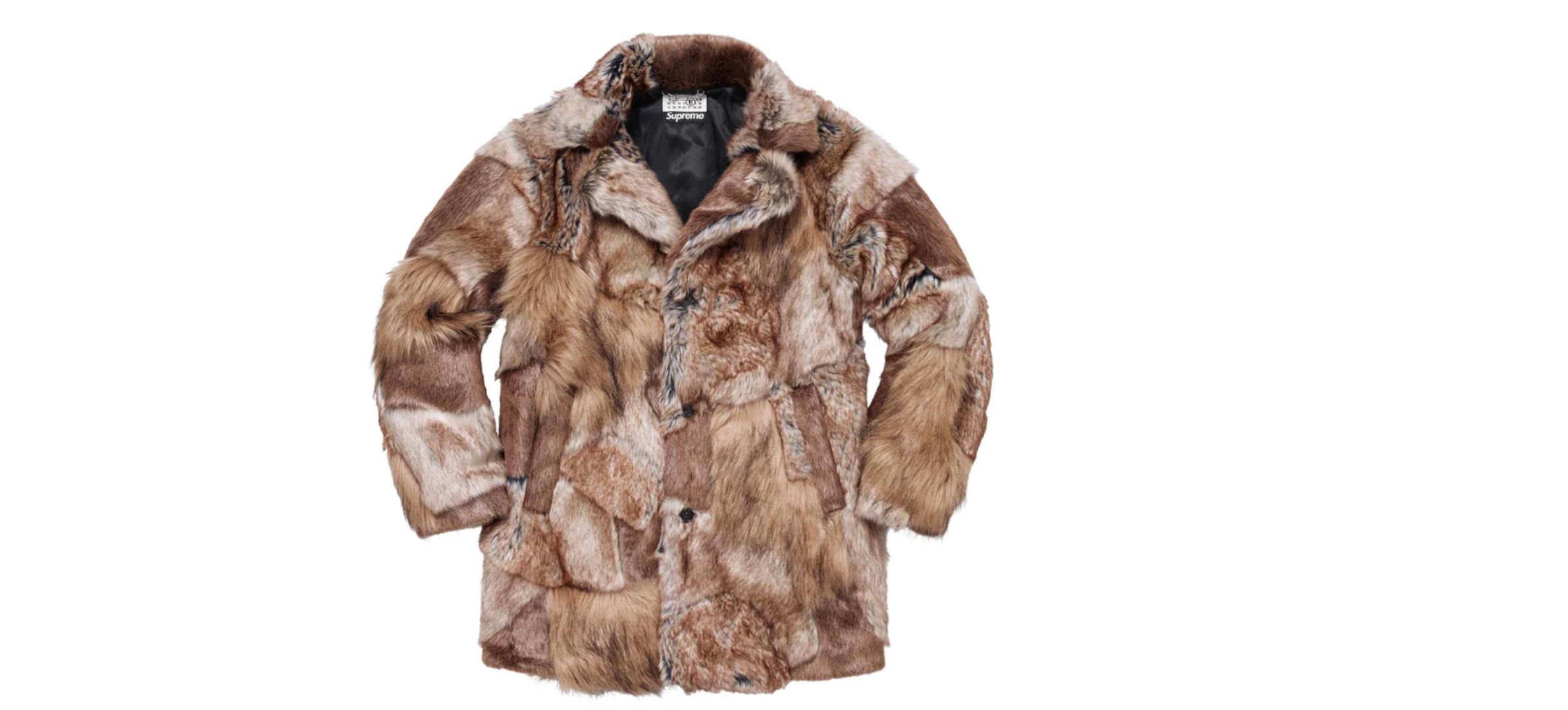 supreme faux fur coat