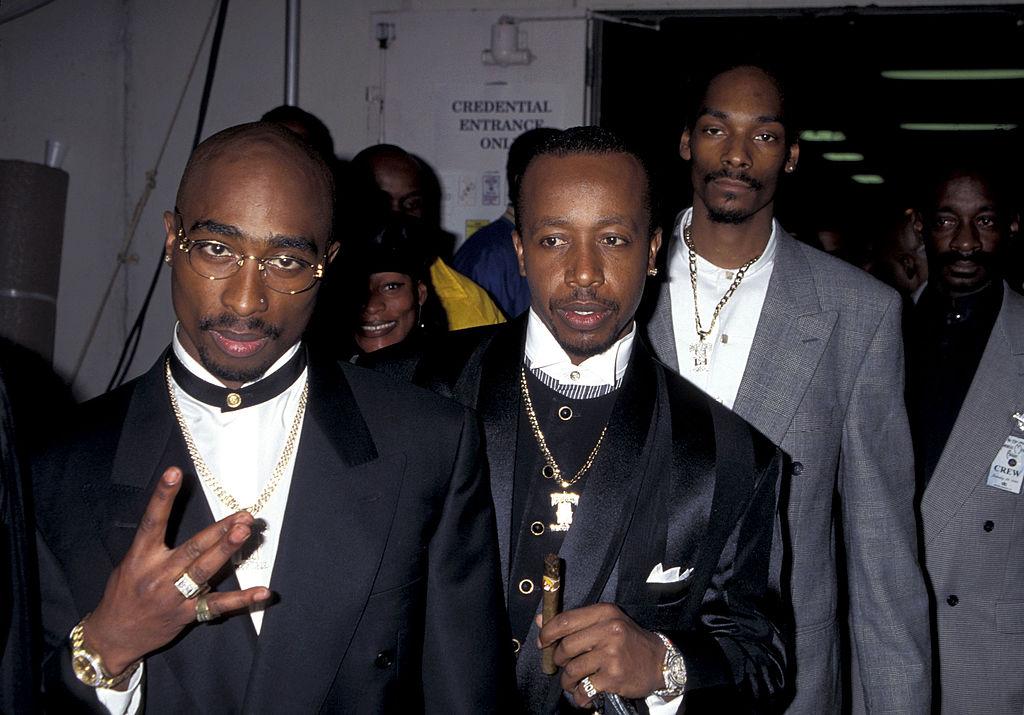 Tupac Shakur, M.C. Hammer and Snoop Dogg 